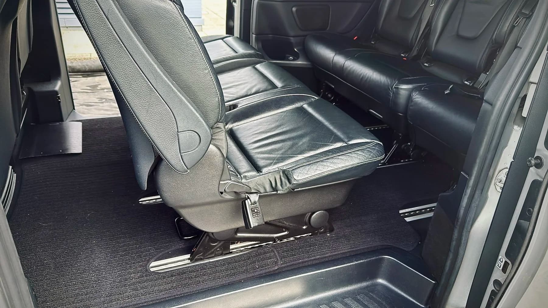 Clean commercial passenger seating after mobile valeting