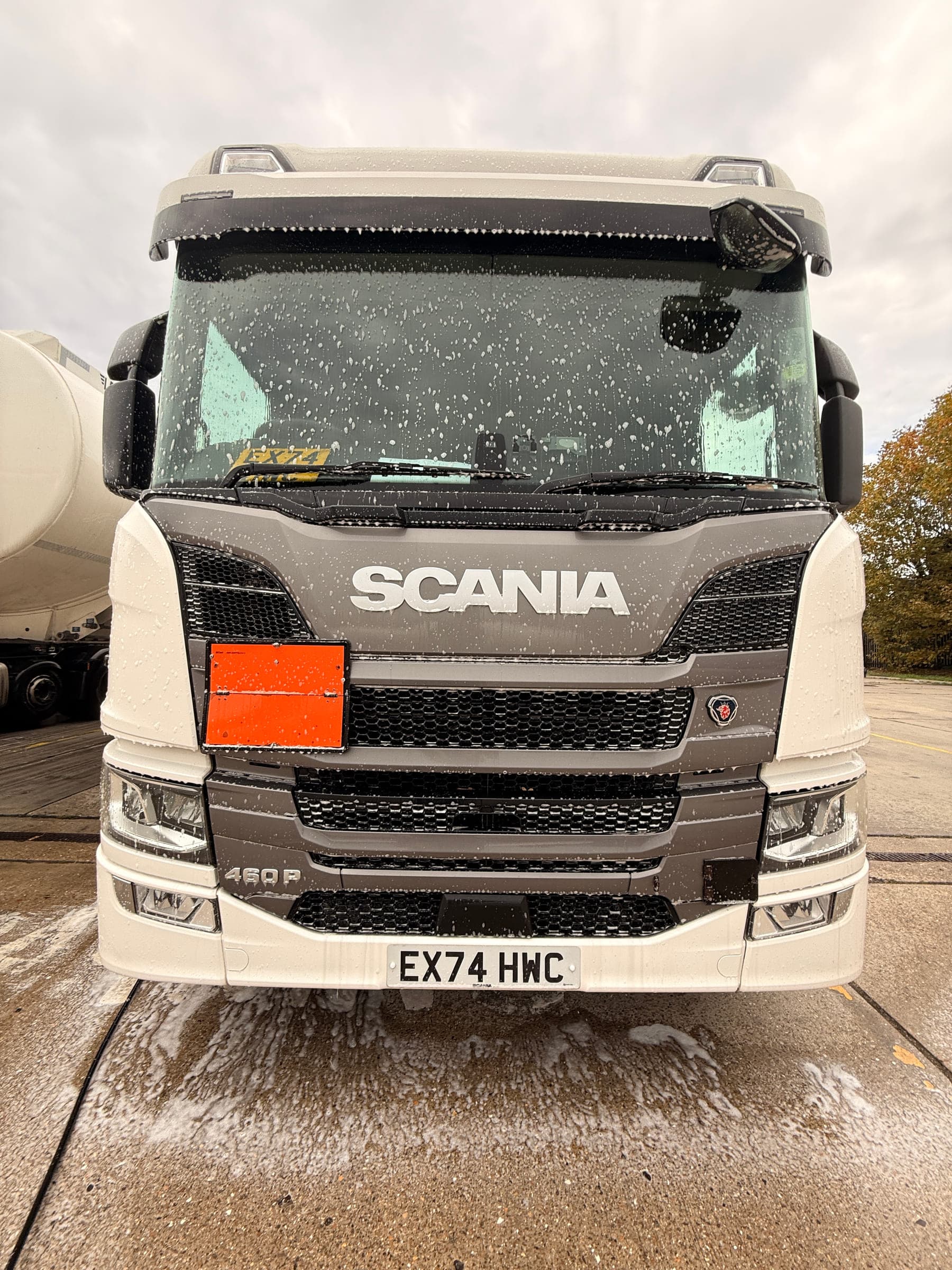 Clean commercial tractor unit prepared for service by PWS
