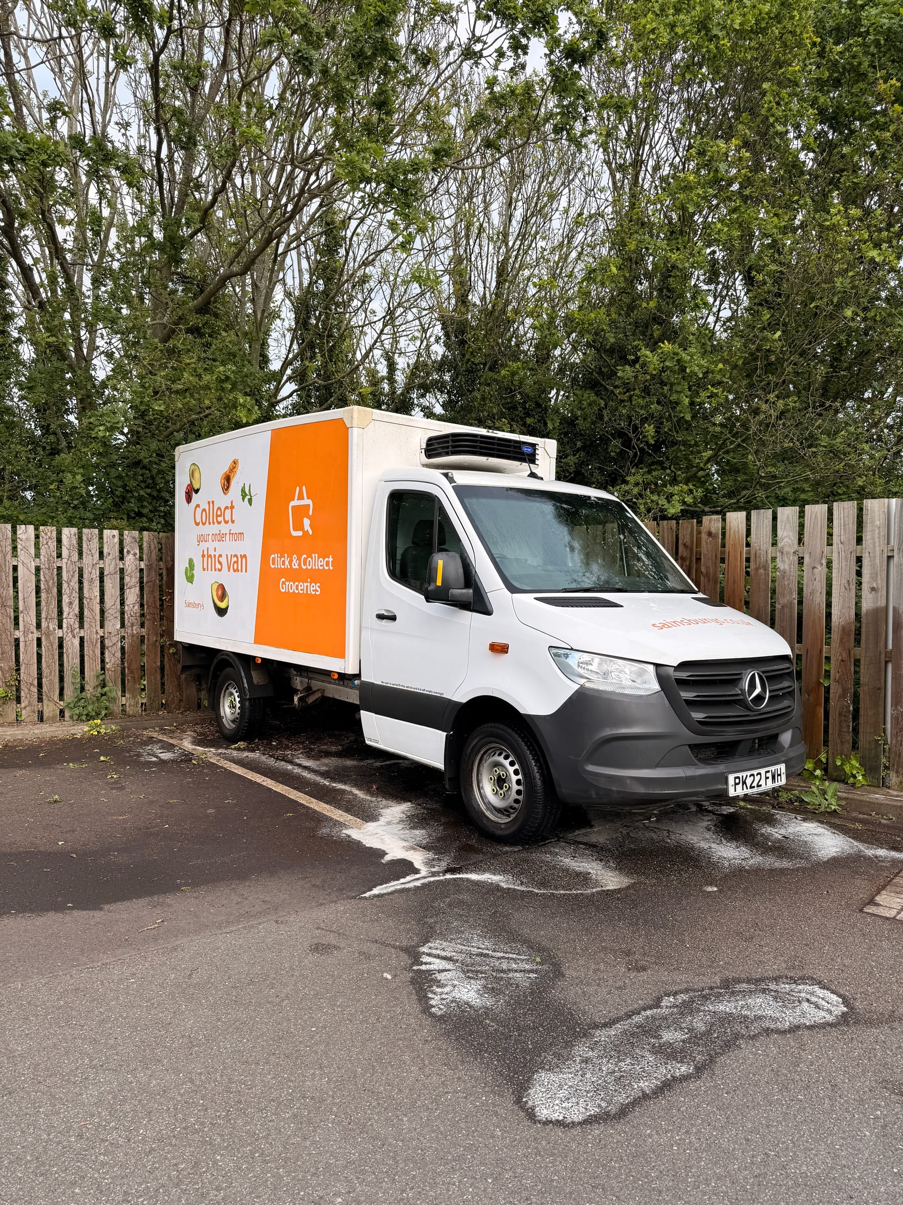 Clean refrigerated delivery van
