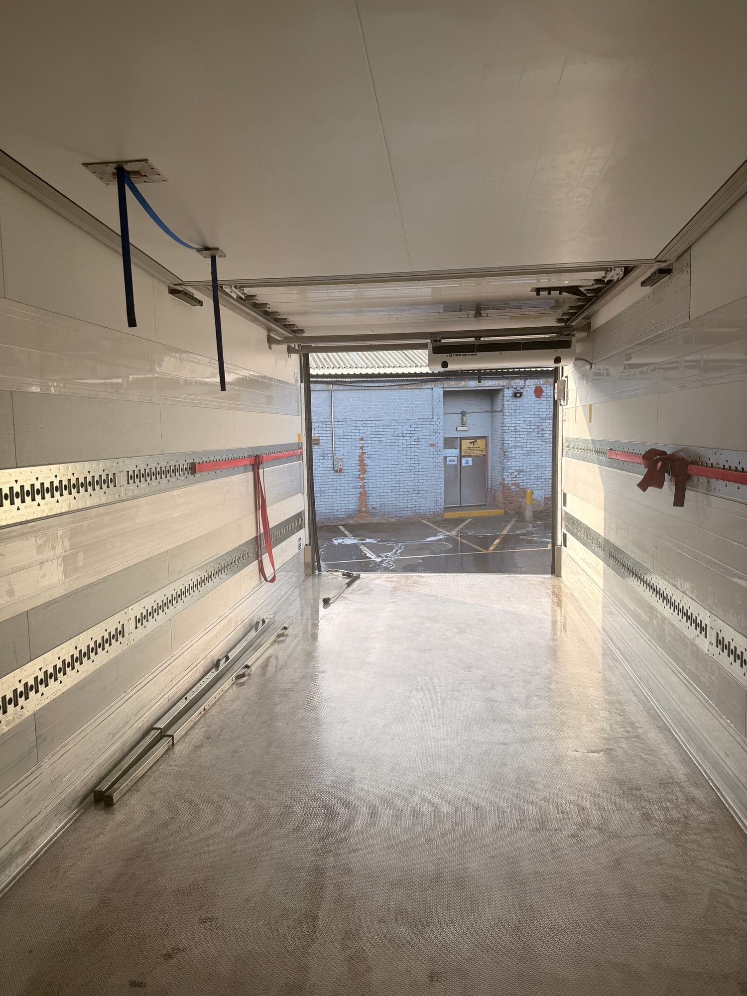 Commercial load space cleaned during a fleet visit