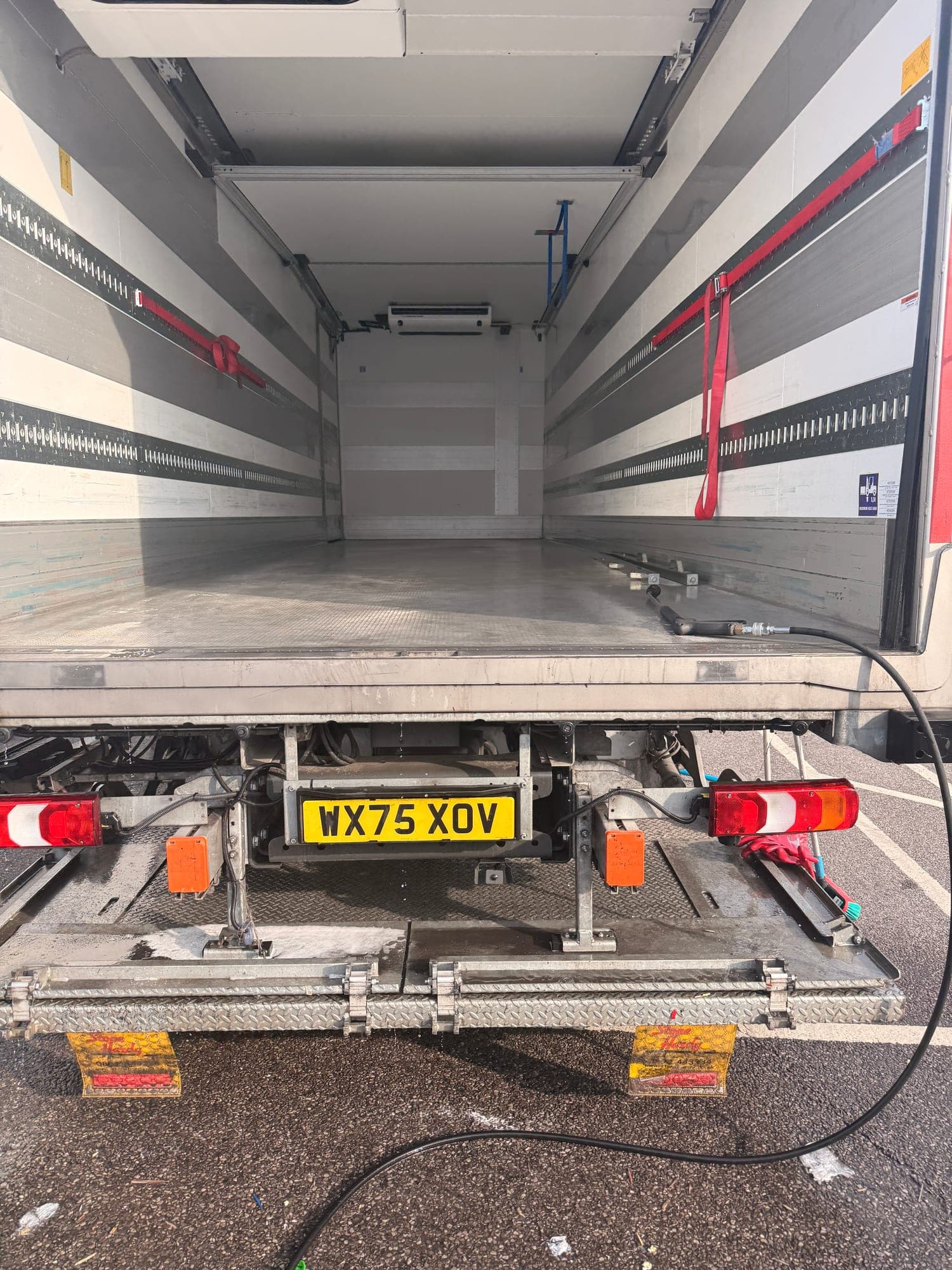 Clean interior of a commercial box vehicle