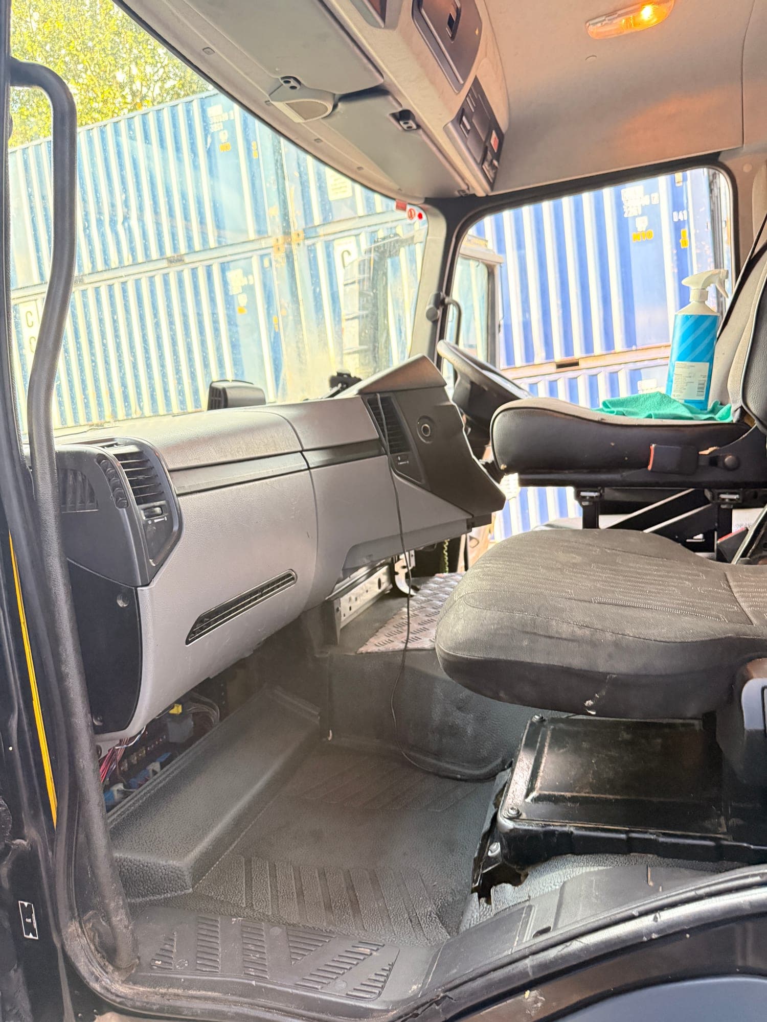 Commercial vehicle seating during an interior valet