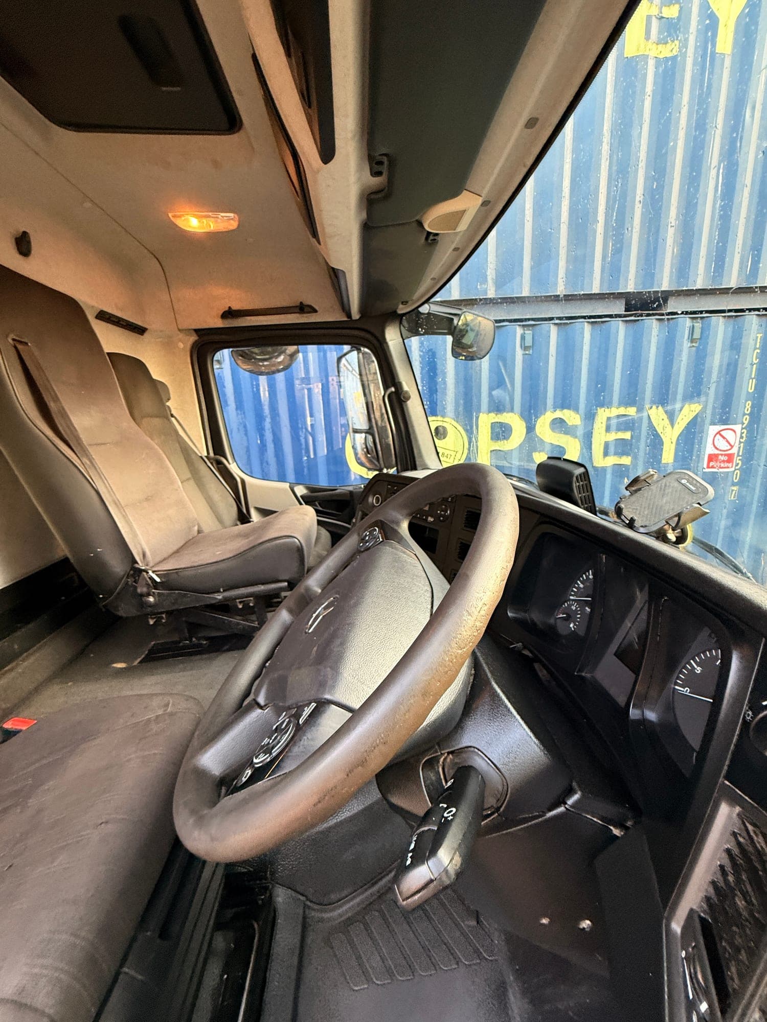 Commercial cab interior with a clean professional finish