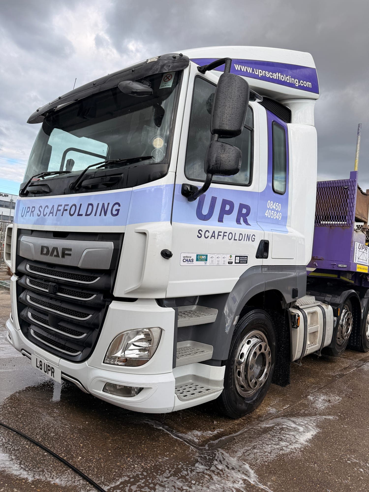 Clean commercial lorry unit following a PWS exterior wash