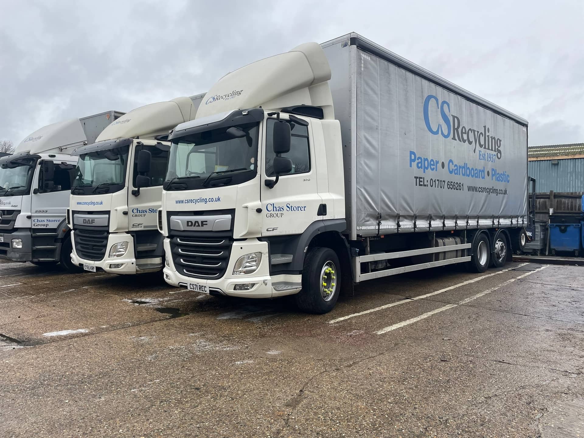 Commercial fleet vehicles ready for a short-notice cleaning response
