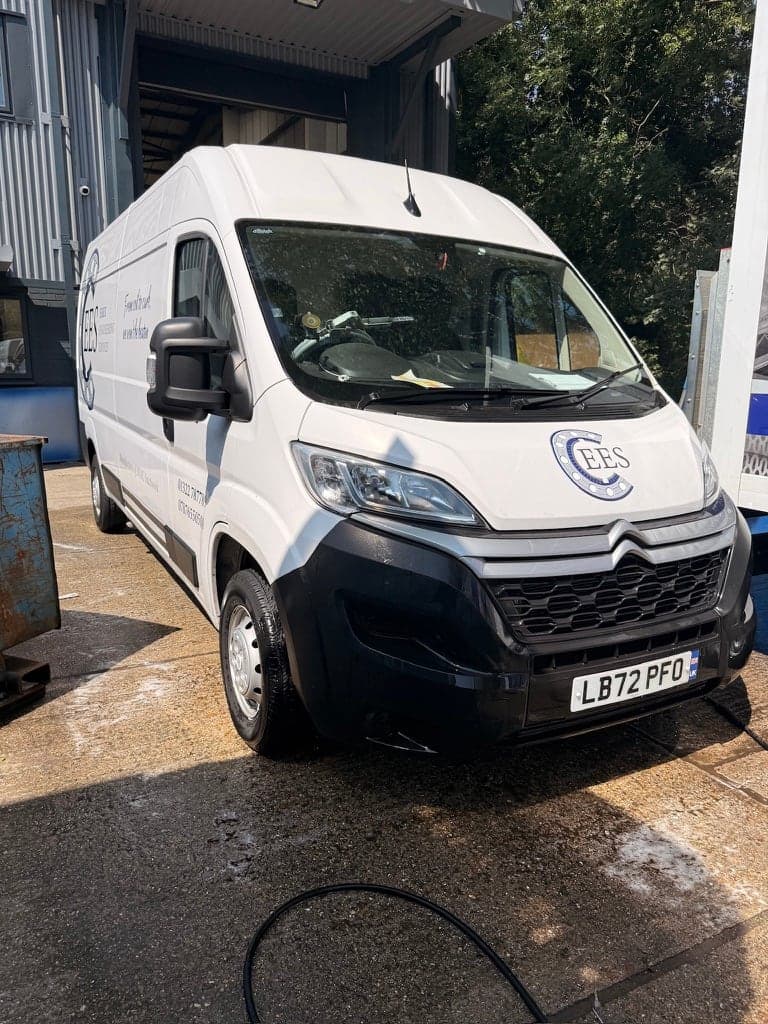 Commercial vehicle presented for an on-site cleaning assessment
