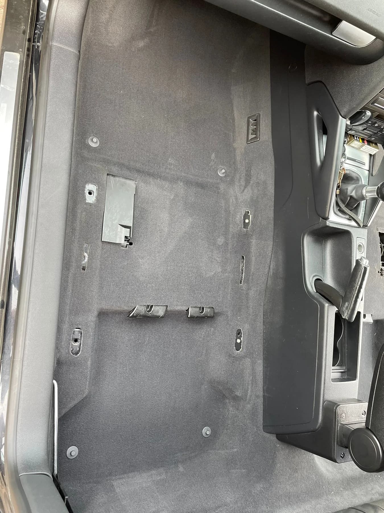 Commercial vehicle interior opened up for detailed cleaning